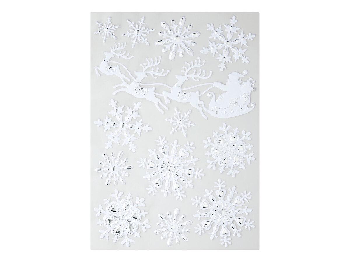 Новогодние 3D наклейки на окна многоразовые Livarno Home 13 шт. 50х30 см (N1-00450) - фото 2 Новогодние 3D наклейки на окна многоразовые Livarno Home 13 шт. 50х30 см (N1-00450) - фото 2