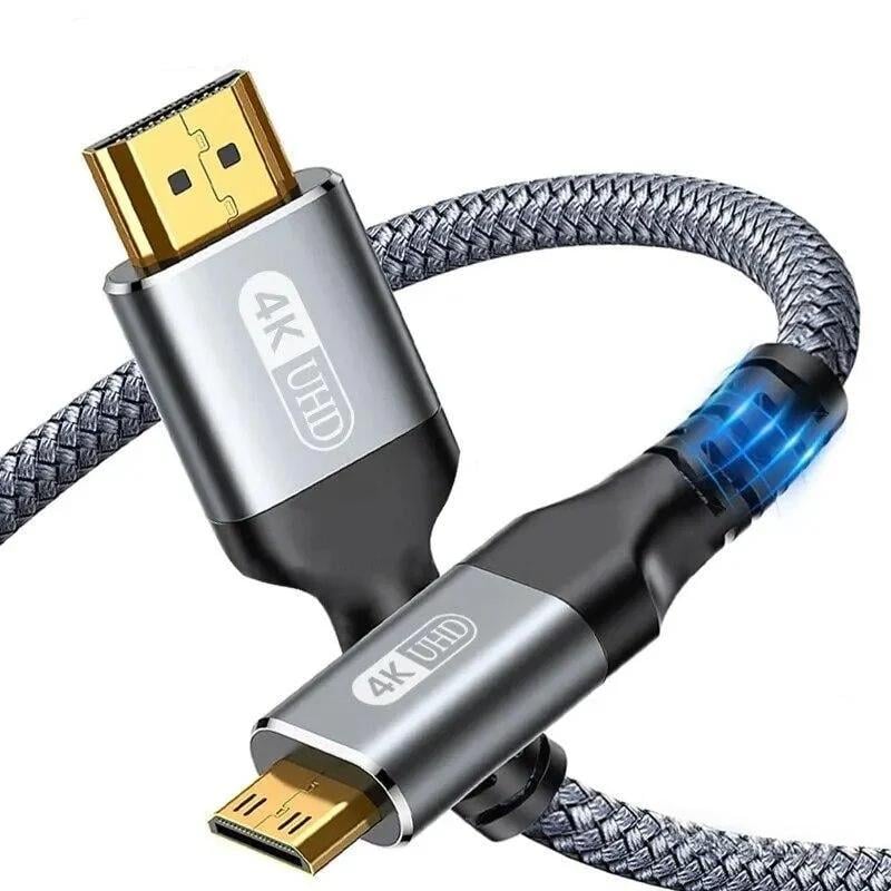 Кабель Mini HDMI-HDMI HD 4K 60Hz High-Speed ​​двухнаправленный плетеный скоростной 2.0 (2100958025)