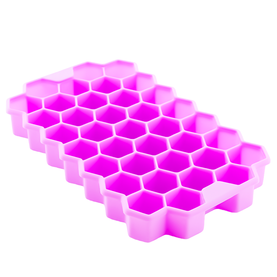 Форма для льда соты силиконовая с крышкой 37 ячеек (2479515519)