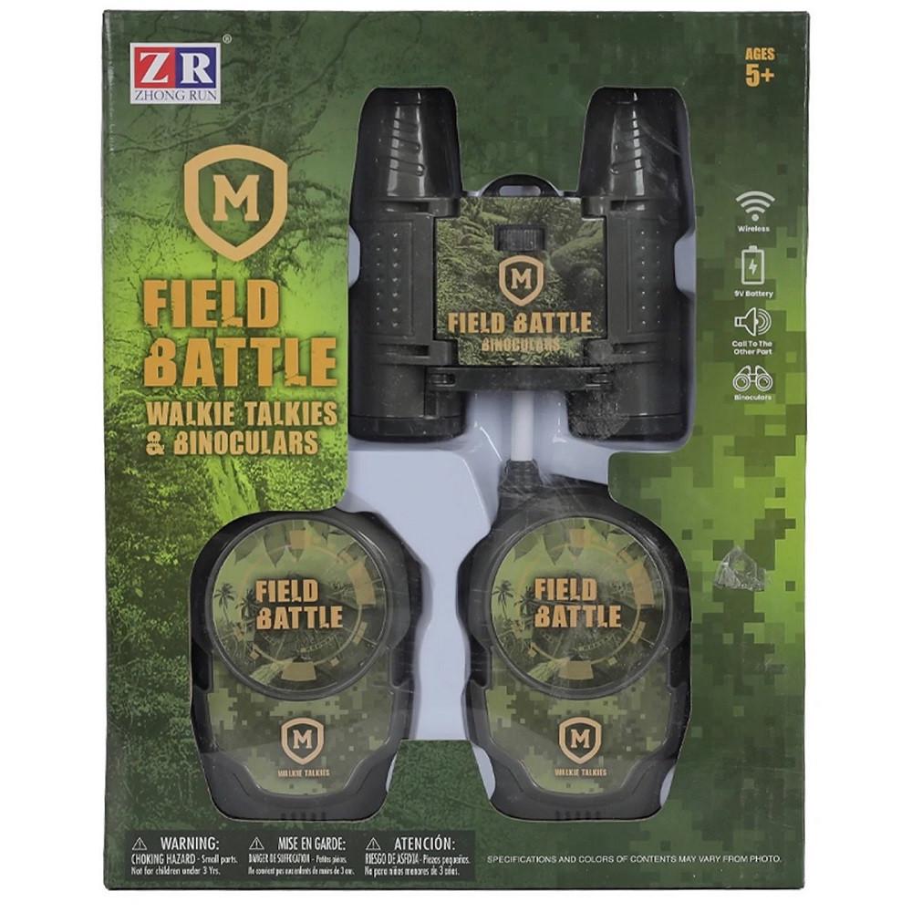Детский игровой набор Военный 2 рации с биноклем Зеленый (28443749)