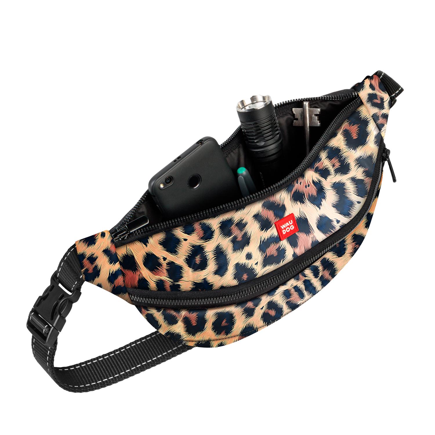 Поясна сумка бананка Waudog Family Леопард 33x17x10 см Brown (363-4066) - фото 2 Поясна сумка бананка Waudog Family Леопард 33x17x10 см Brown (363-4066) - фото 2