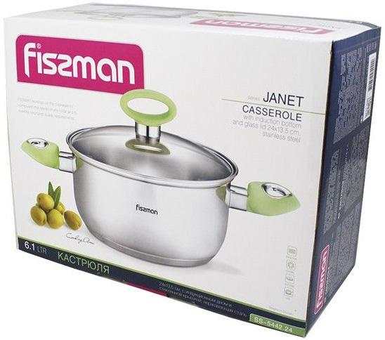 Кастрюля Fissman Janet 6,1 л из нержавеющей стали с индукционным дном (FN-SS-5442) - фото 5 Кастрюля Fissman Janet 6,1 л из нержавеющей стали с индукционным дном (FN-SS-5442) - фото 5
