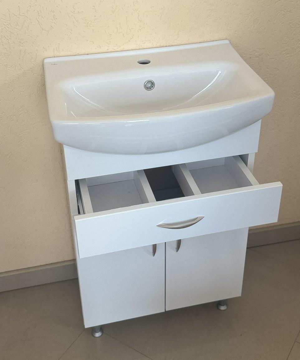 Тумба під умивальник Cersania з ящиком 60 см Білий (01552) - фото 3 Тумба під умивальник Cersania з ящиком 60 см Білий (01552) - фото 3