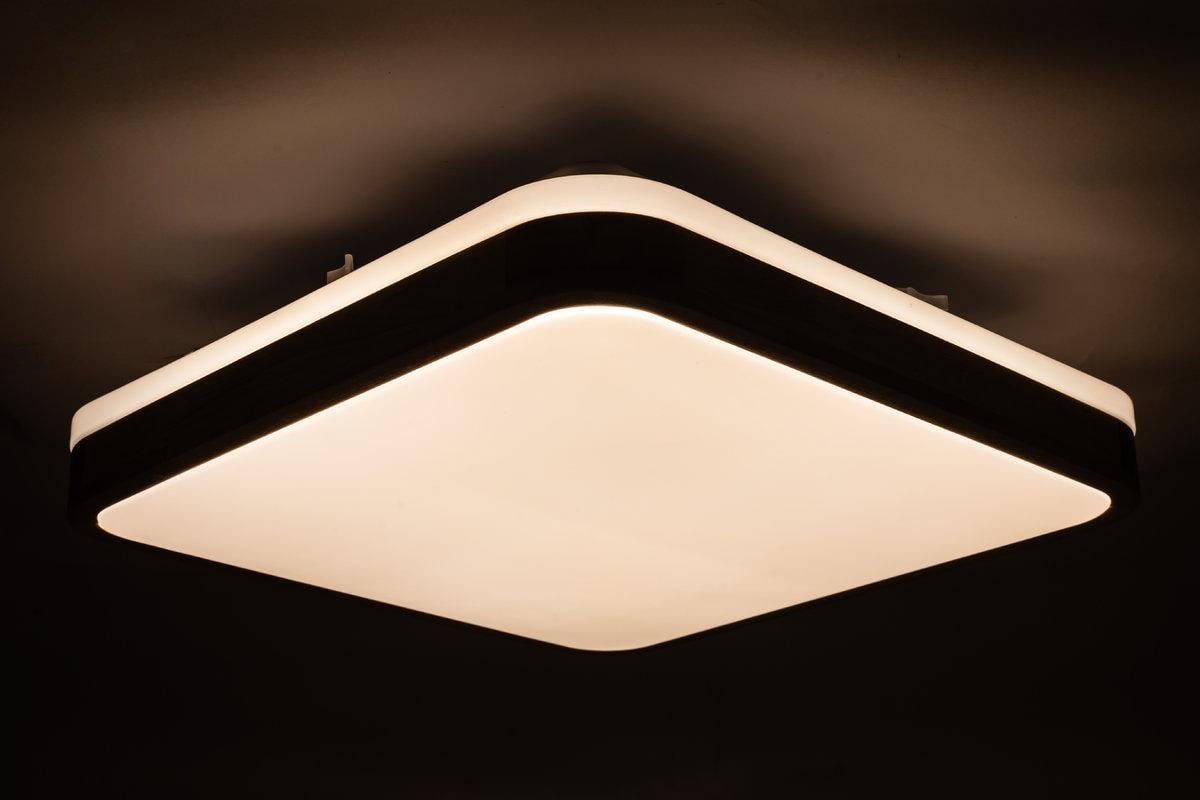 Светильник потолочный Vestum GLOW матовый 60W 3000К-6500К с ДУ 391х391х65 мм Орех - фото 3