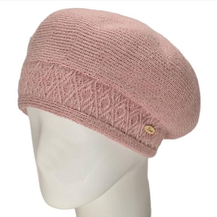 Берет женский Lirus Рина двойной полушерстяной Розовый (111683)
