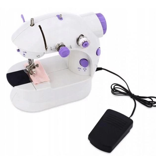 Швейная машинка Mini Sewing Machine SM-201A портативная 4в1 Белый