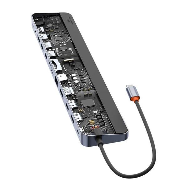 Хаб BASEUS Elitjoy 12в1 4K 60Hz PD100W - фото 2 Хаб BASEUS Elitjoy 12в1 4K 60Hz PD100W - фото 2