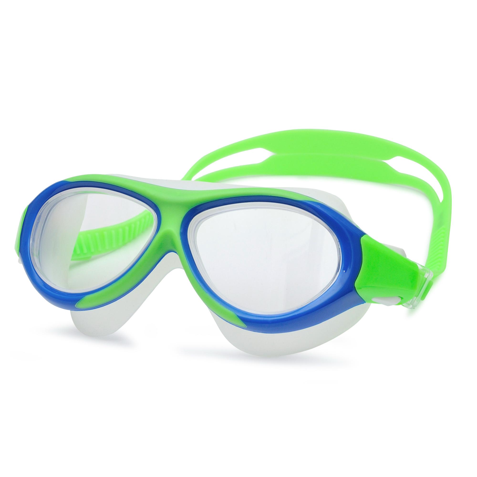 Маска для плавания детская Renvo Karu JR Anti-fog OSFM Салатовый/Синий (1SM100-14)