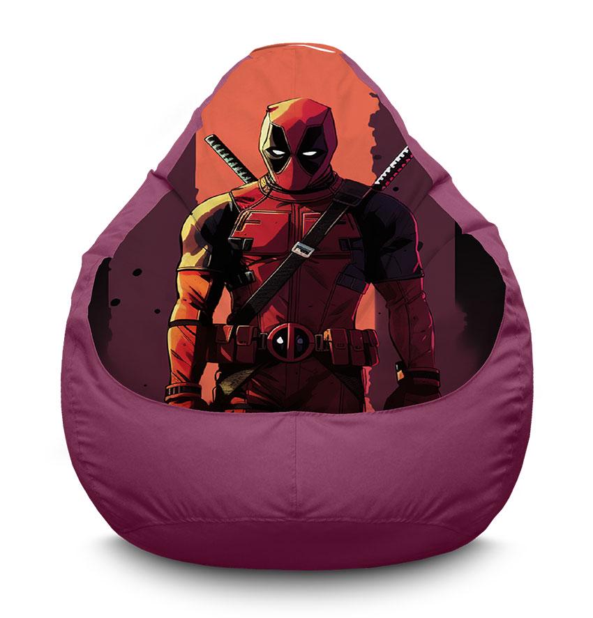 Кресло-мешок iPuff Deadpool with a sword Art Comic Marvel оксфорд XXL 90х125 см Фиолетовый (113915-1)