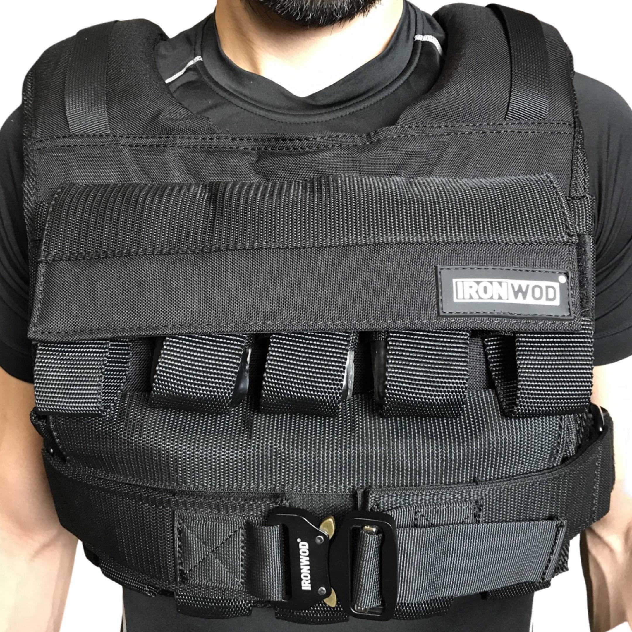 Жилет утяжелитель для тренировок IRONWOD 20 кг Черный (JW-WS01) - фото 7