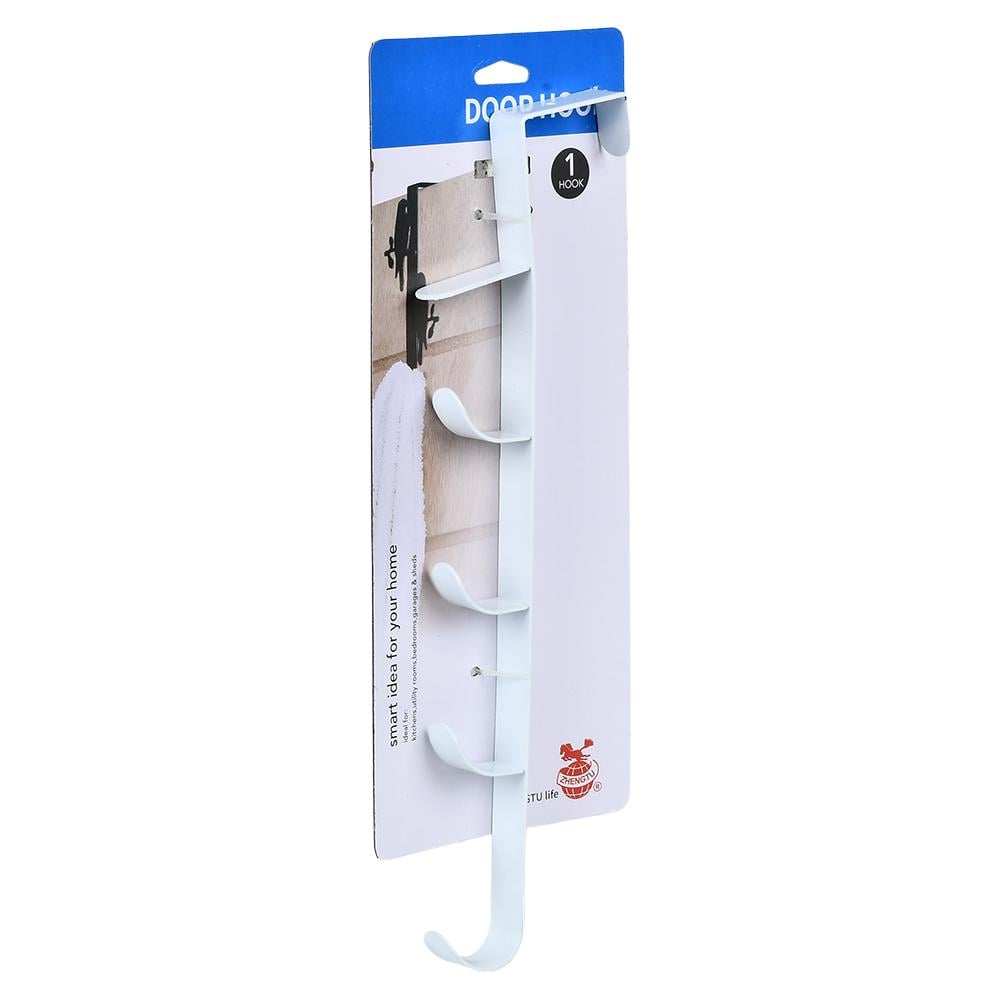 Гачки для одягу дверні Zhenyu R100815 металеві 5 шт. Білий (af35755c)