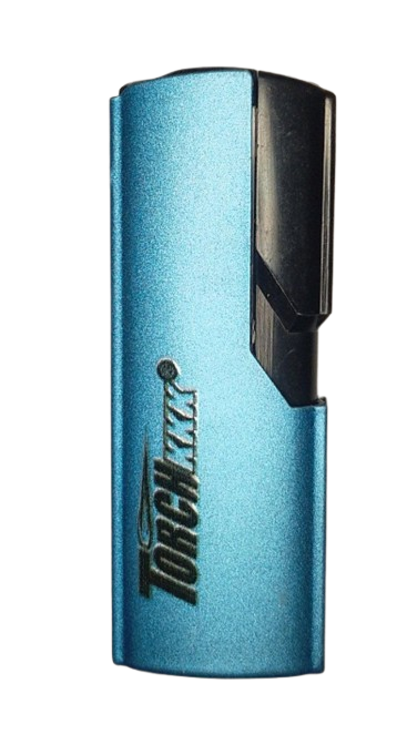 Зажигалка газовая карманная Турбо Torch 3KD880 KKK Ganja металл Голубой (3524D)