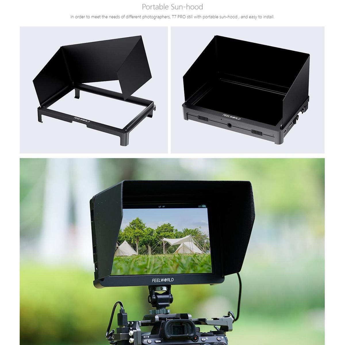 Монітор дисплей накамерний FeelWorld 7" T7 PRO 2000 cd/m2 4K HDMI 60 алюмінієвий корпус (2819875642) - фото 7