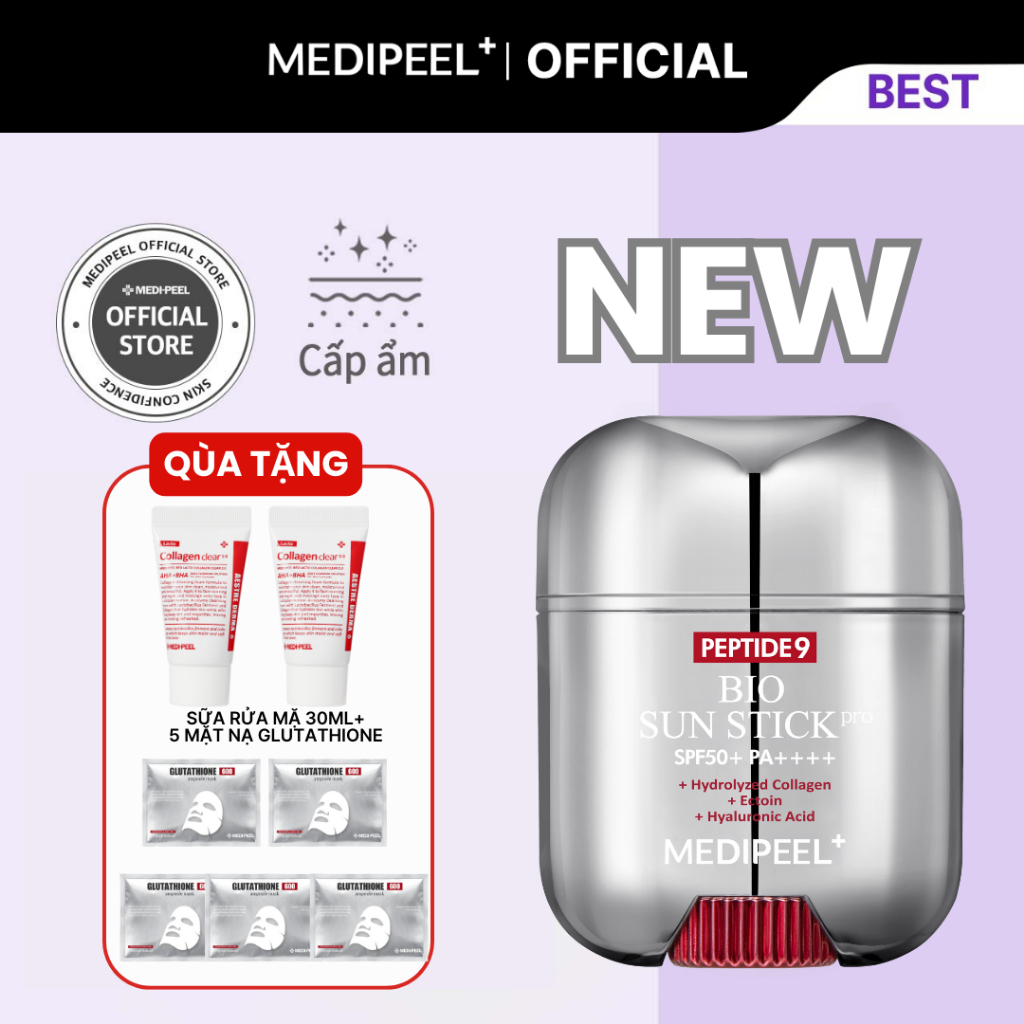 Стик Medi Peel Peptide 9 Bio Sun Stick Pro обновленный солнцезащитный на основе пептидов SPF50+ PA++++ 19 г - фото 3