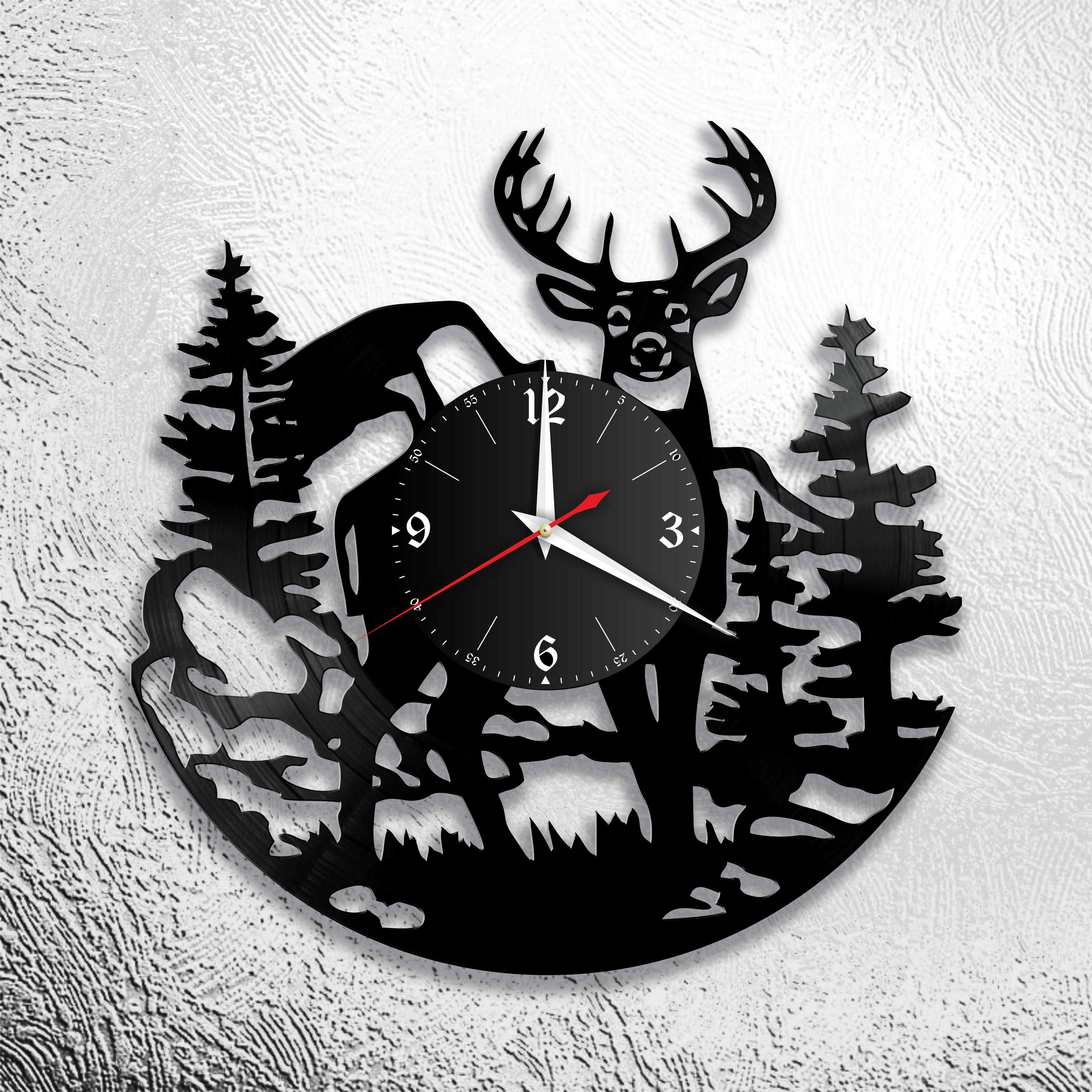 Часы настенные Олень 1082 из виниловой пластинки