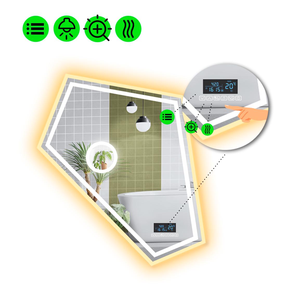 Зеркало с LED подсветкой Modulo 4 с Smart-блоком 60x50 см (8995401)