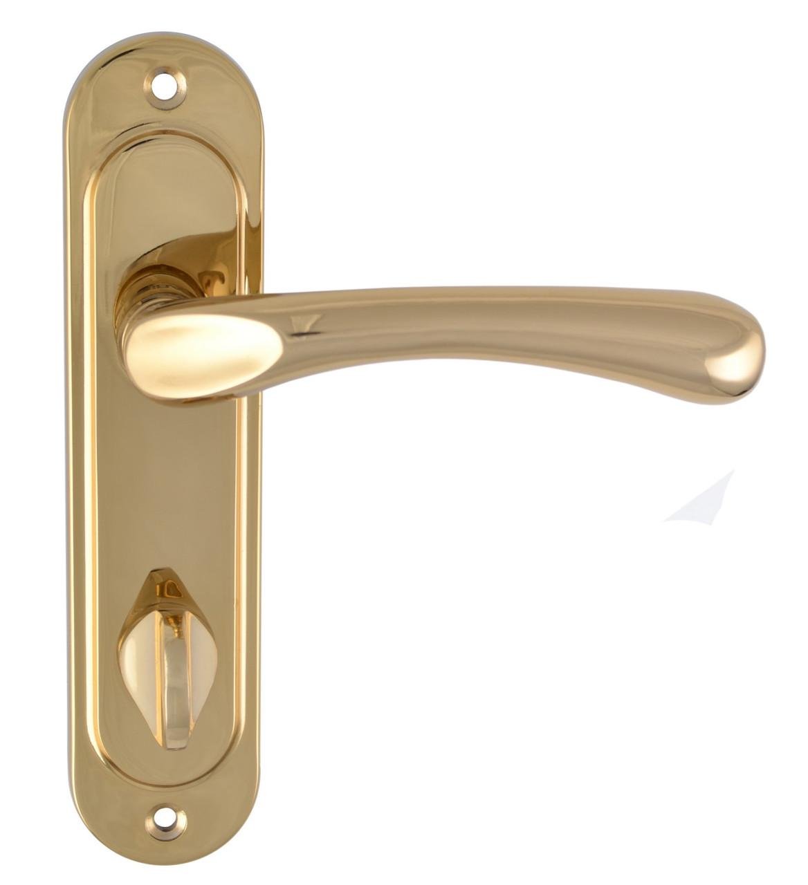 Дверная ручка межкомнатная Siba Palermo WC на планке 62 мм Золото темное (Z14 5K 90 90)