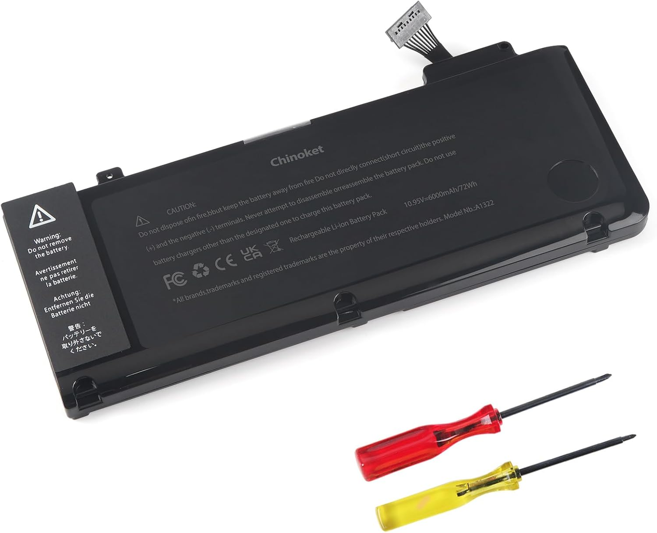 Акумуляторна батарея A1322 для Apple MacBook Pro 13" A1278 2009-2012 6000 мАг 10,95V 72 Вт/год (3078443633)