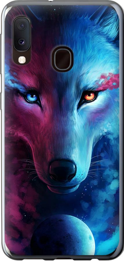 Чехол на Samsung Galaxy A20e A202F Арт-волк (3999t-1709-42517)