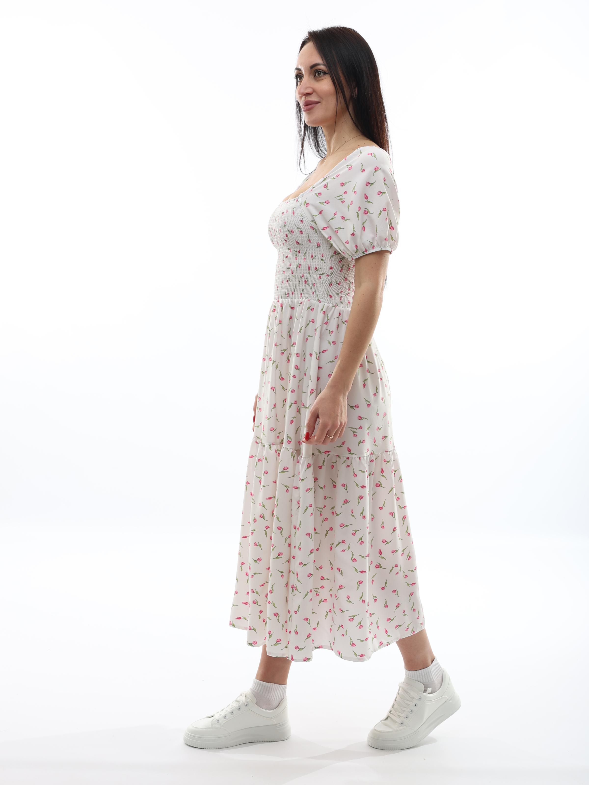 Платье женское СТИЛЬ-В р. 44 Белый (278514-44) - фото 2 Платье женское СТИЛЬ-В р. 44 Белый (278514-44) - фото 2