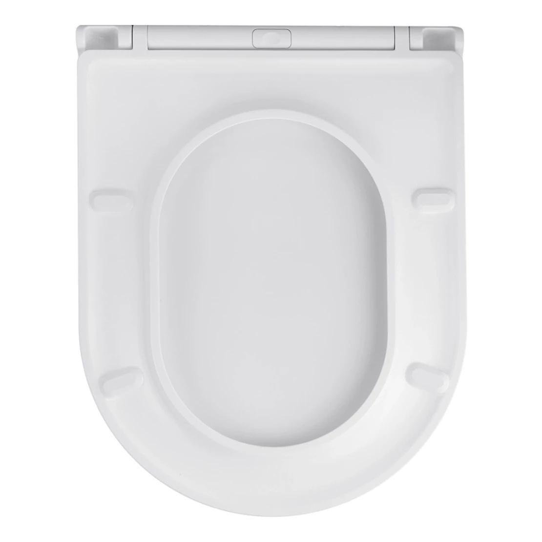 Унітаз підвісний Kroner Armada WHI513636 Rimless безобідковий з сидінням Slim Duroplast 340х360 мм Білий (KA513636WHIR) - фото 10