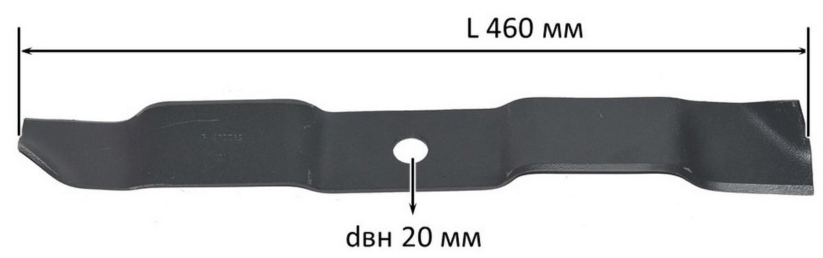 Нож газонокосилки AL-KO BIO 4.67 P-B сталь d20/L460 мм - фото 4