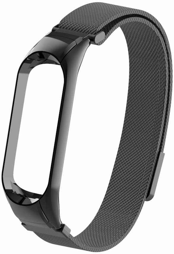 Ремінець металевий для фітнес браслета Mi Band 3 Black - фото 1