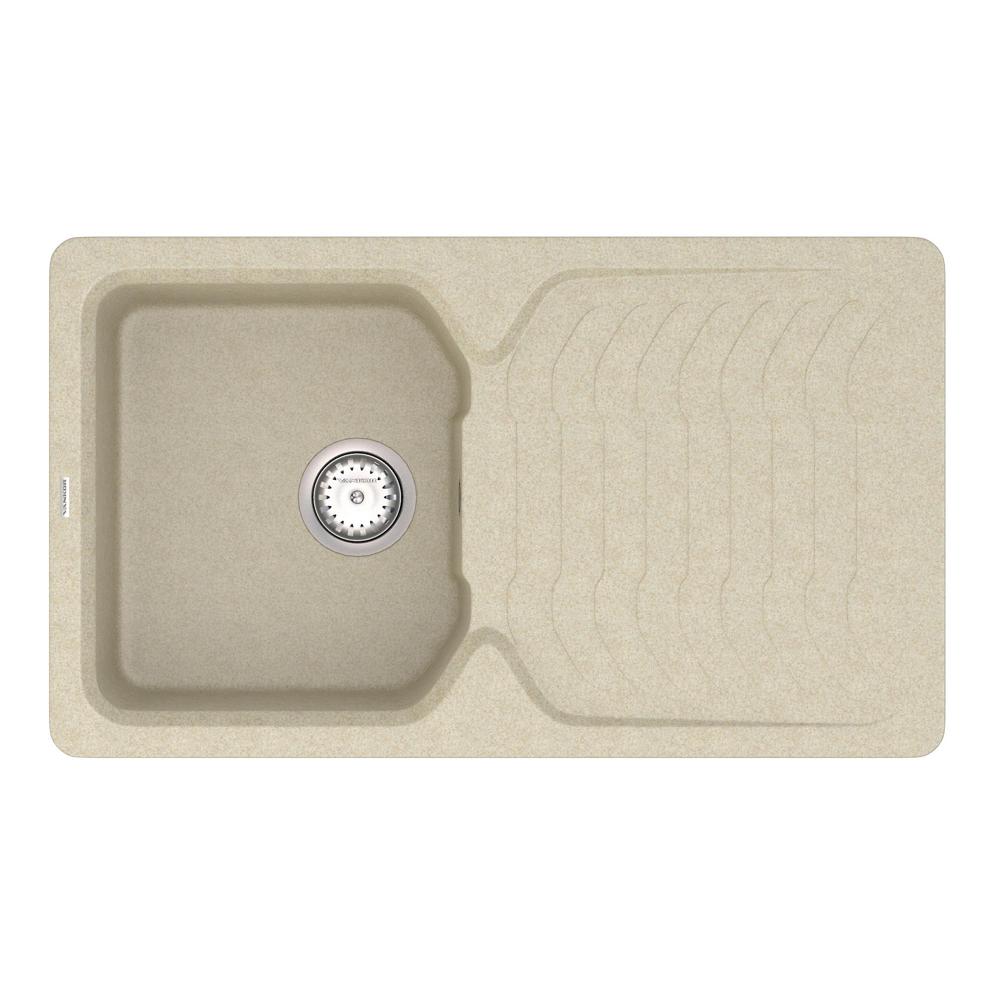 Мойка для кухни Vankor Sigma SMP 02.85 + сифон Vankor Beige (74911)