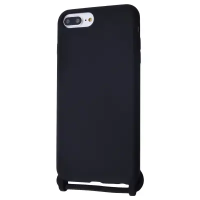 Силиконовый чехол CORD для iPhone 8 Plus/7 Plus с шнурком Черный
