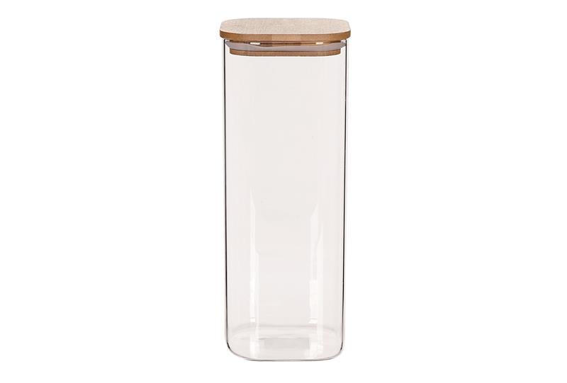Банка для хранения Ardesto Fresh квадратное стекло/бамбук 1300 мл (AR1313BLS)