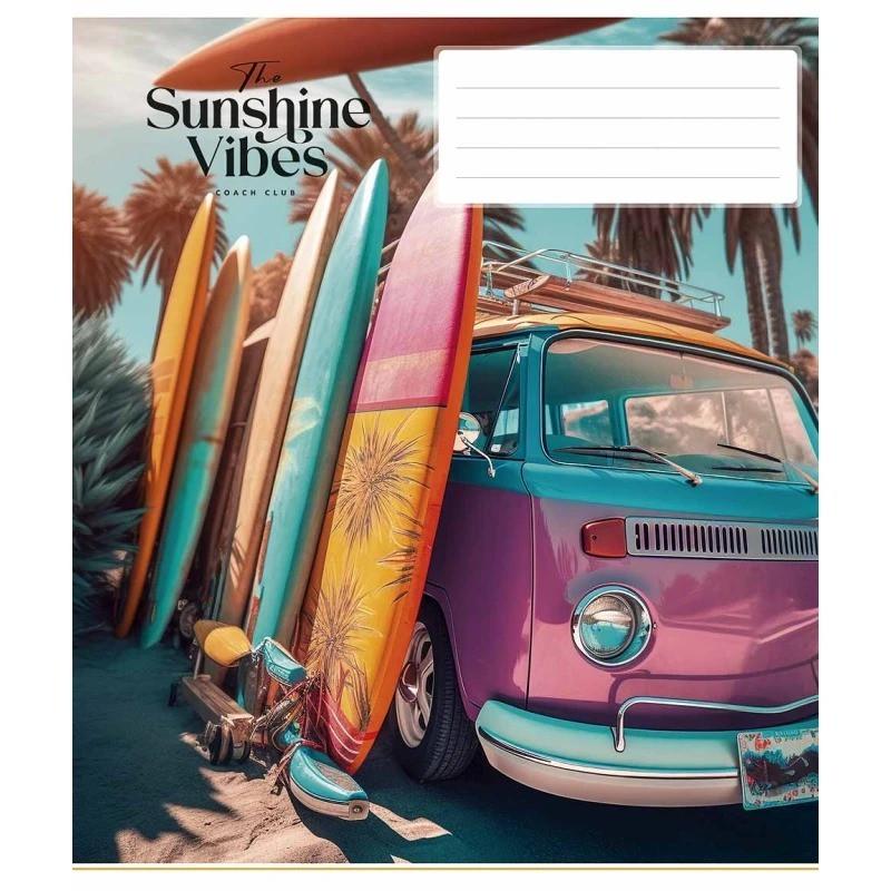 Тетрадь общая Школярик Sunshine vibes в линию 48 листов (048-3319L-2)