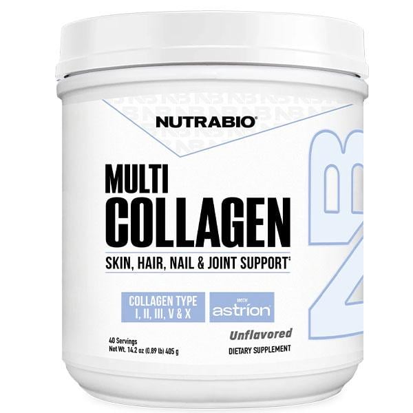 Хондропротектор для спорта NutraBio Multi Collagen Skin Hair, Nail & Joint Support 405 г 40 порций Unflavored (000027220)