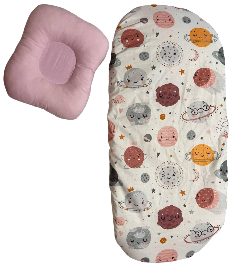 Простирадло та ортопедична подушка в дитячу коляску (78454)