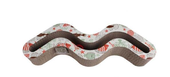 Кігтеточка Eastland Хвиля з котячою м'ятою для кішок картон 49,5х15х7 см (557-074)