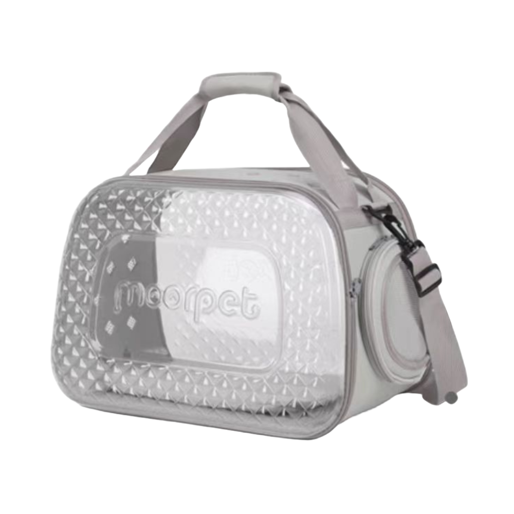 Сумка для перенесення кота MoorPet до 7 кг складана Сірий/Прозорий - фото 1 Сумка для перенесення кота MoorPet до 7 кг складана Сірий/Прозорий - фото 1