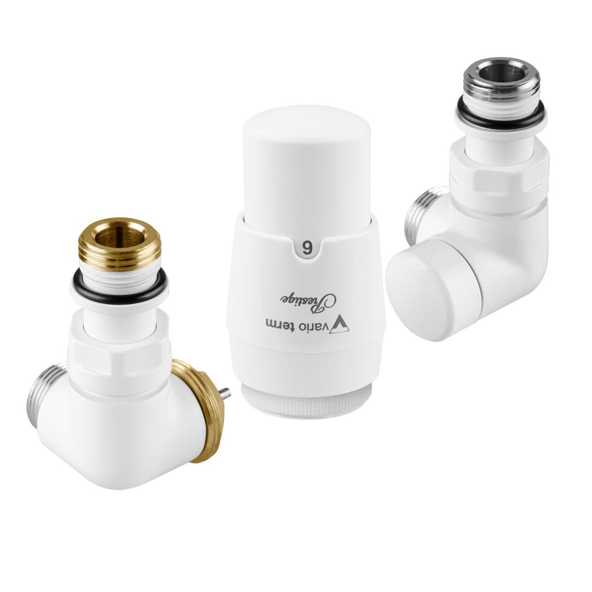 Комплект вентилей термостатический Vario Term VISION 3-х осевой левый Белый (EVIGS0206CFK/L)