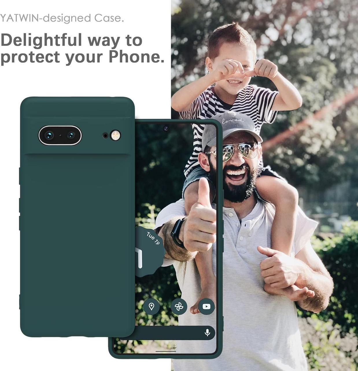 Силиконовый чехол для Google Pixel 6 (с микрофиброй внутри) Темно-зелёный - фото 6 Силиконовый чехол для Google Pixel 6 (с микрофиброй внутри) Темно-зелёный - фото 6