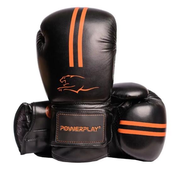 Боксерские перчатки PowerPlay 3016 14 унций Черный/Оранжевый (PP_3016_14oz_Black/Orange_bes298)