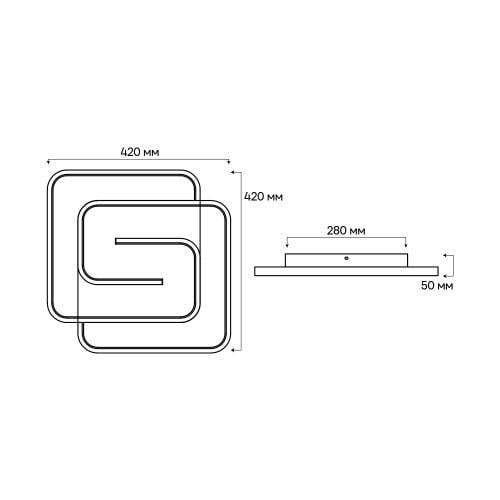 Светильник светодиодный Ardero MONICA 75 Вт квадраты Золотой (AL6117ARD) - фото 3