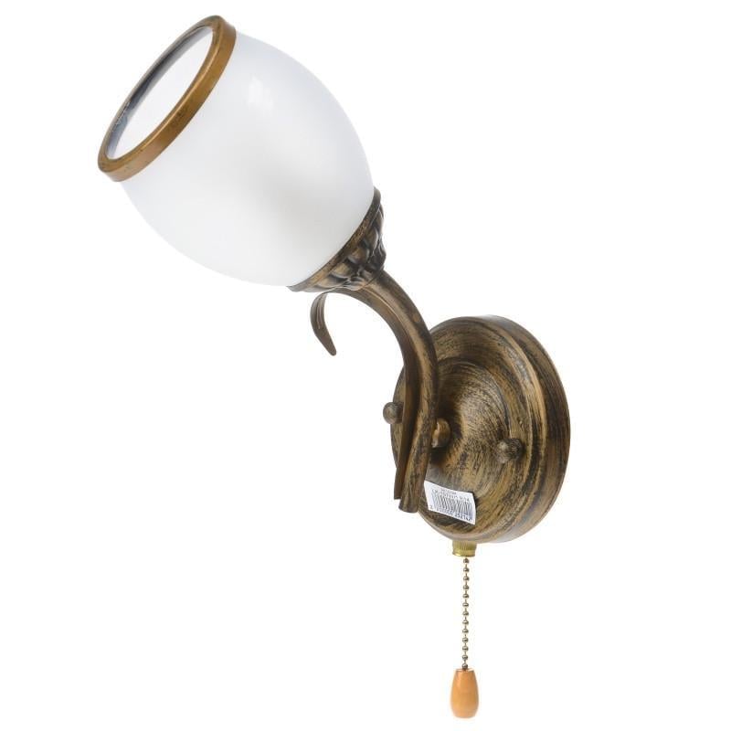 Бра настенная накладная с выключателем кантри Brille LK-197W/1 E14 L5-344