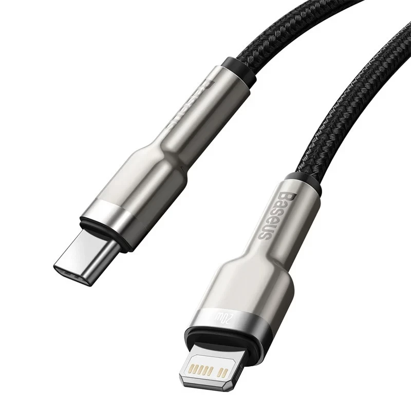 USB кабель BASEUS Type С на Lightning Cafule Series Metal Data Cable 1M 20W PD. Black - фото 9