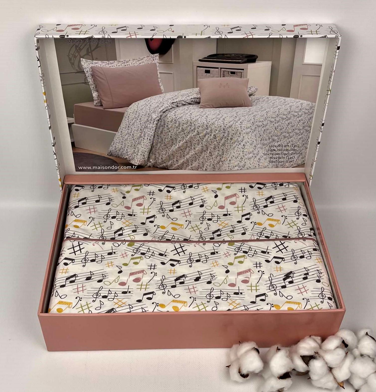 Комплект постельного белья Maison D'or Melody ранфорс 160х220 см Rosa (CN25949)