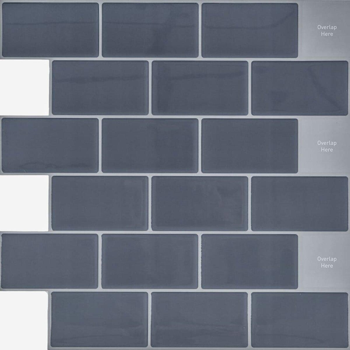 Плитка самоклеящаяся полиуретановая Кирпич 305х305х1 мм Серый (SW-00001153)