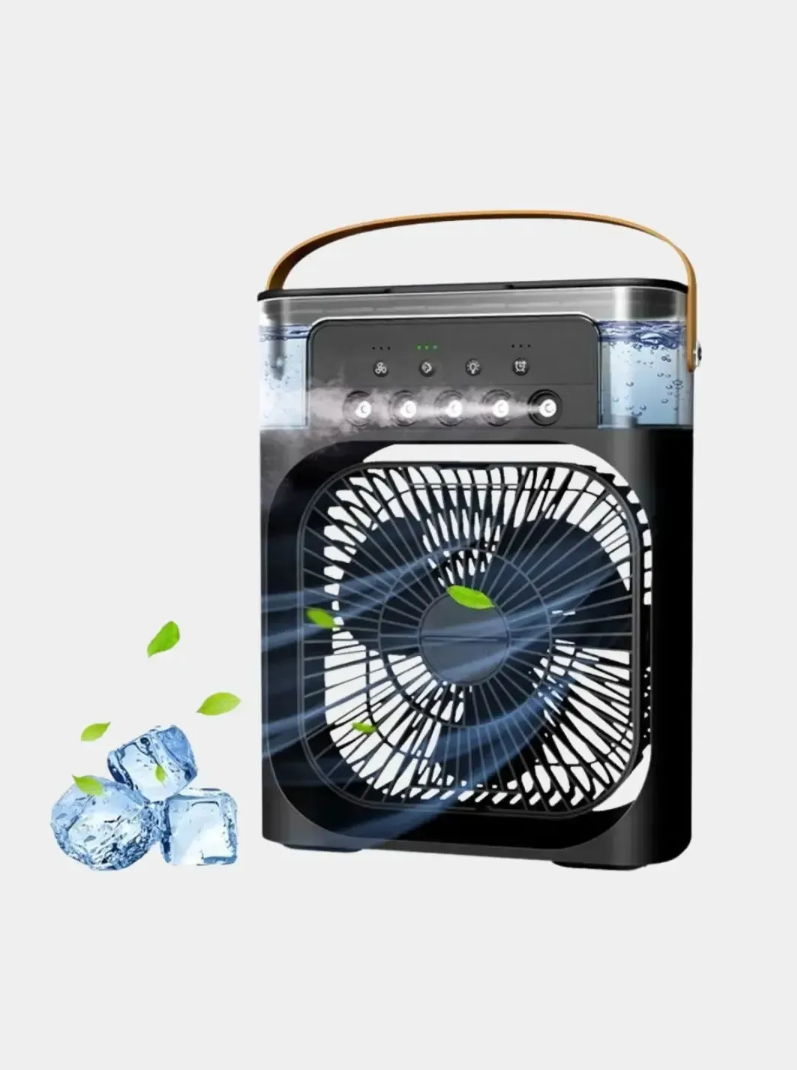 Кондиціонер настільний Mini Cooling Fan USB з підсвічуванням/зволоженням і таймером Чорний (26891926) - фото 4 Кондиціонер настільний Mini Cooling Fan USB з підсвічуванням/зволоженням і таймером Чорний (26891926) - фото 4