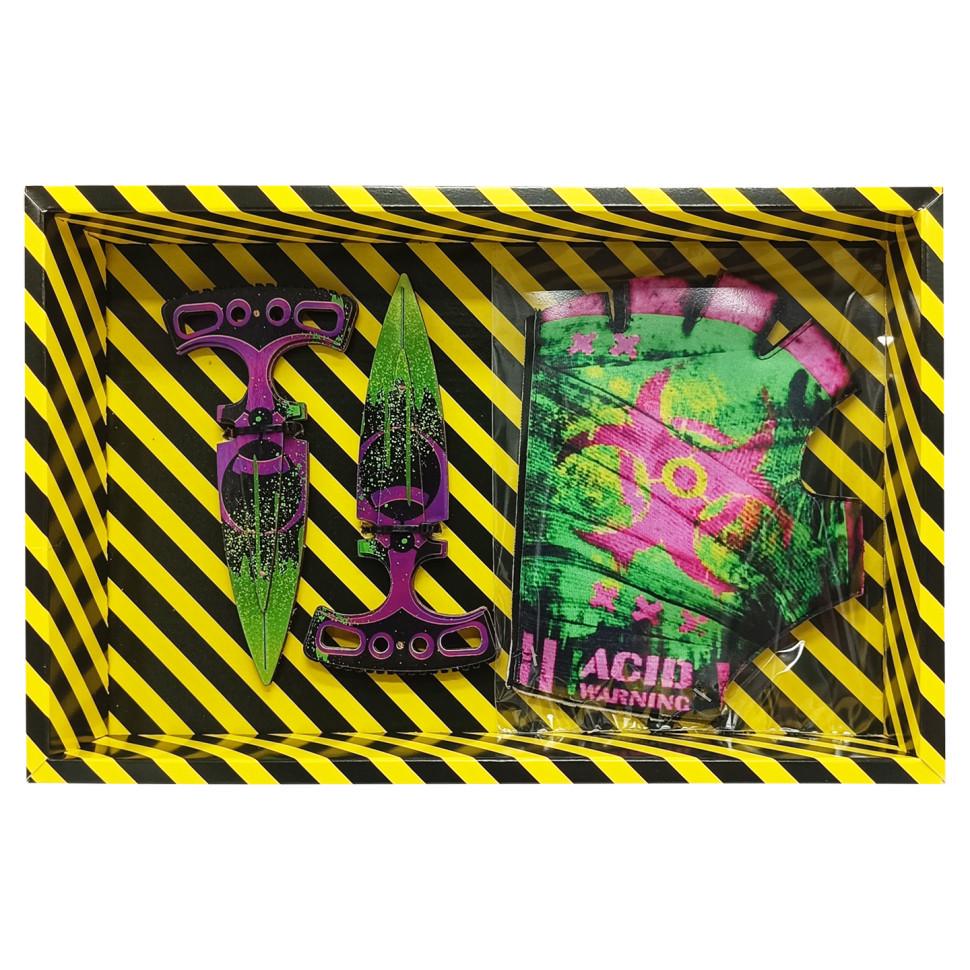 Набір дитячих іграшкових ножів Сувенірний BOX TOXIC Daggers TDAG-B дерев'яний (RLT37160)