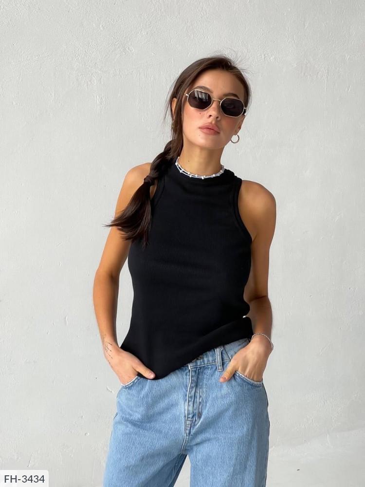 Майка женская ZF Inspire 1496 Рибана L Черный (1496-Ч-L)