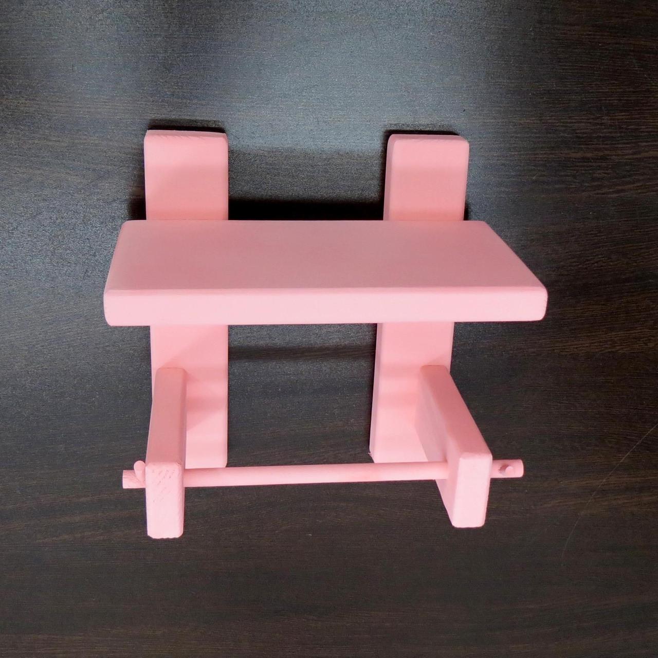 Держатель для туалетной бумаги из дерева Лютеус Барби (ДТБ-002450) - фото 3