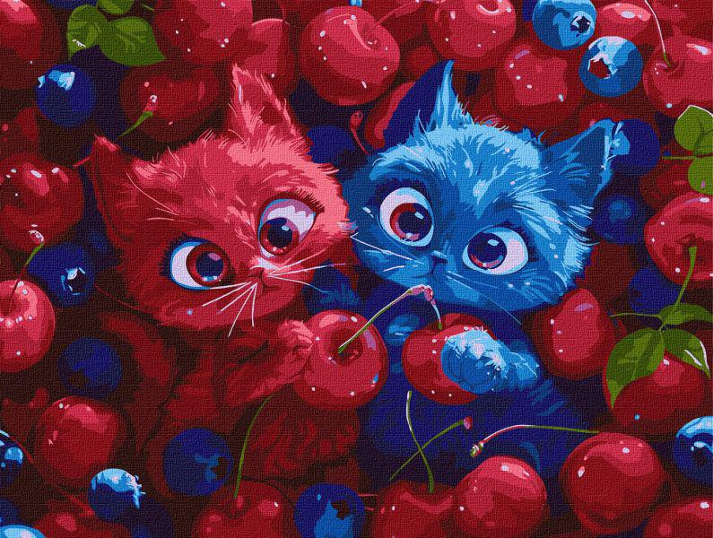 Картина по номерам Ideyka Ягодные пушистики 30х40 см (Id-KHO5143)