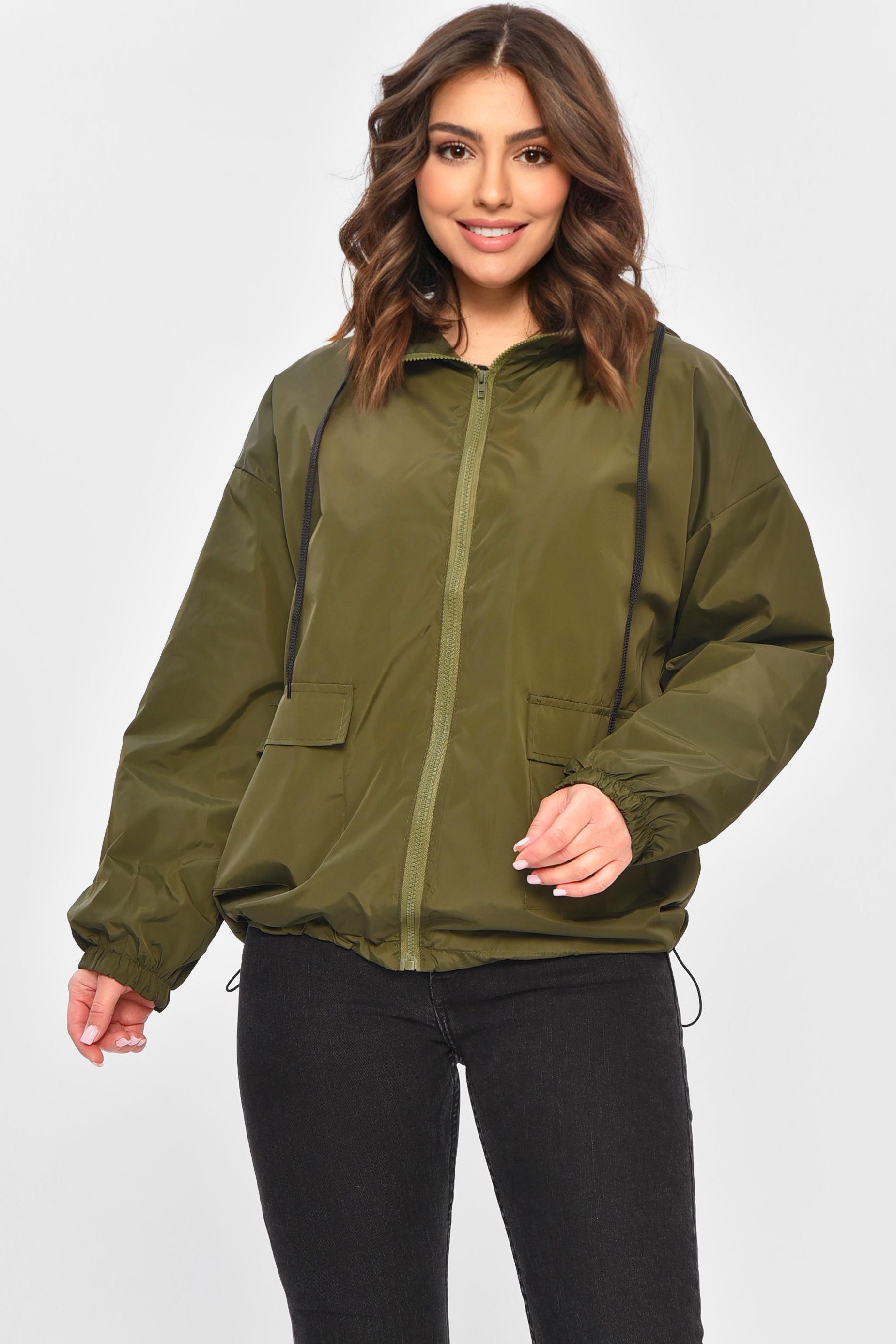 Вітровка жіноча однотонна р. 42/44 Хакі (202403)