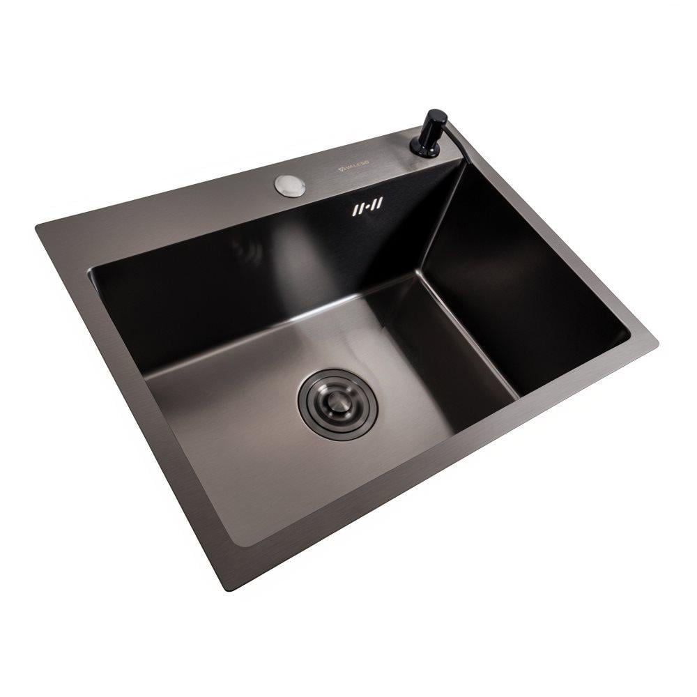 Кухонний комплект Valeso Handmade мийка 58x43 см/змішувач Q411MB PVD Чорний (000050613) - фото 2